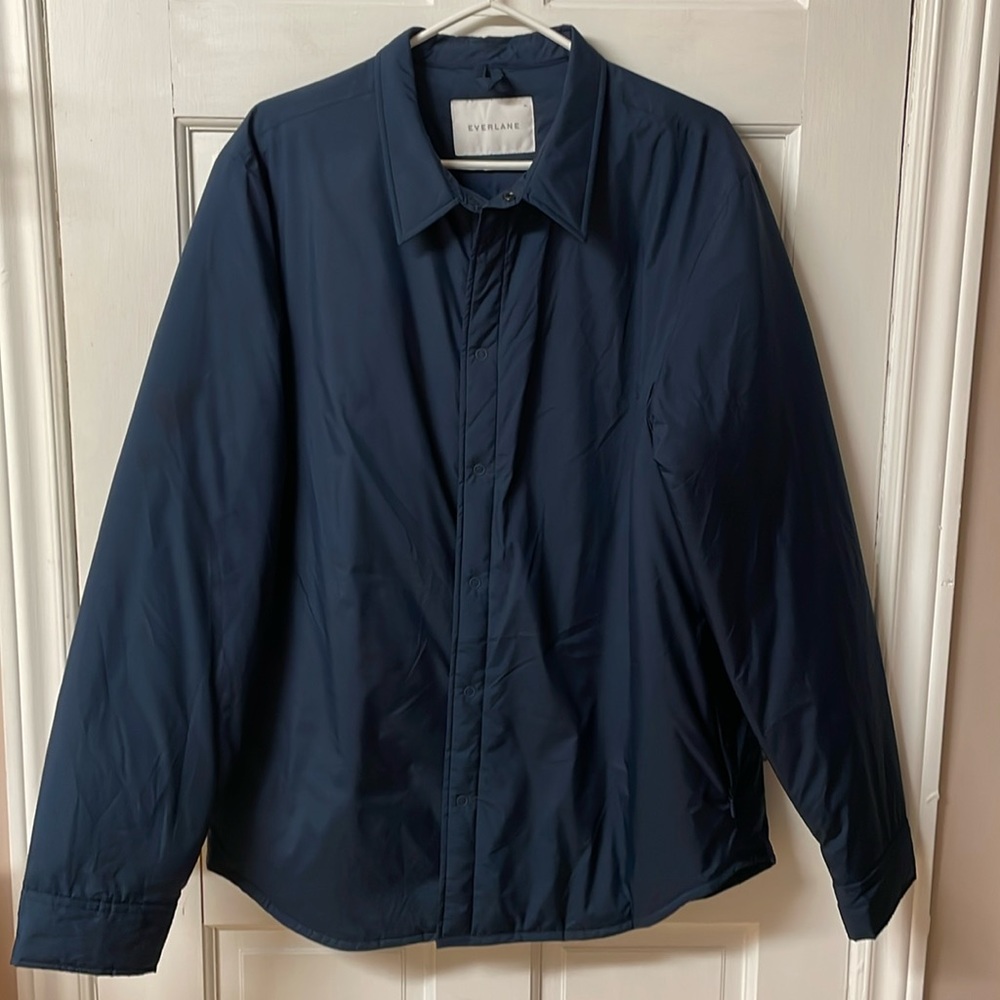 Everlane Lightweight Puffer snap front jacket men’s size XL